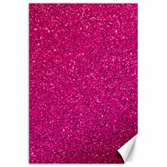 Hot Pink Glitter Canvas 20  x 30 