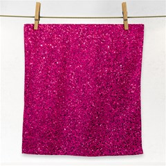 Hot Pink Glitter Face Towel