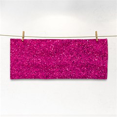 Hot Pink Glitter Hand Towel