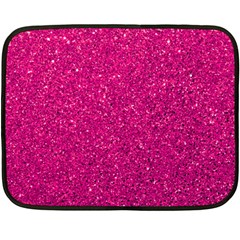 Hot Pink Glitter Double Sided Fleece Blanket (Mini) 