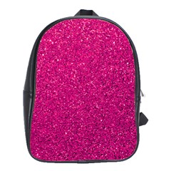 Hot Pink Glitter School Bag (Large)