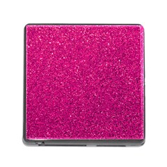 Hot Pink Glitter Memory Card Reader (Square 5 Slot)