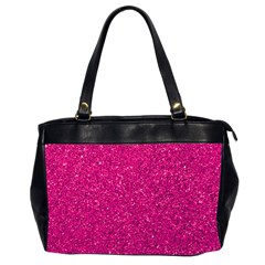 Hot Pink Glitter Oversize Office Handbag (2 Sides)