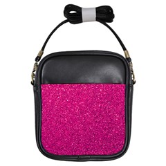 Hot Pink Glitter Girls Sling Bag