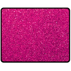 Hot Pink Glitter Fleece Blanket (Medium) 