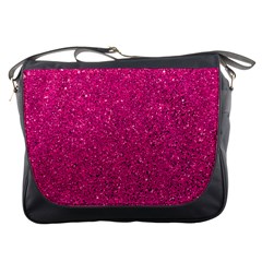 Hot Pink Glitter Messenger Bag