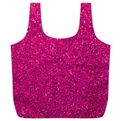 Hot Pink Glitter Full Print Recycle Bag (XL)