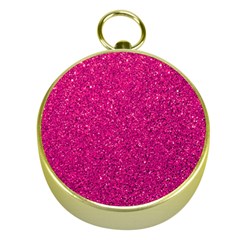 Hot Pink Glitter Gold Compasses