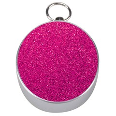 Hot Pink Glitter Silver Compasses