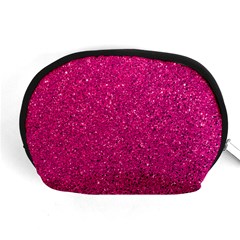 Hot Pink Glitter Accessory Pouch (Medium)