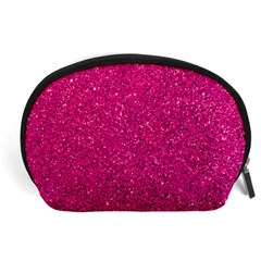 Hot Pink Glitter Accessory Pouch (Large)