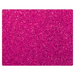 Hot Pink Glitter Double Sided Flano Blanket (medium)  by snowwhitegirl