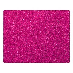 Hot Pink Glitter Double Sided Flano Blanket (Large) 