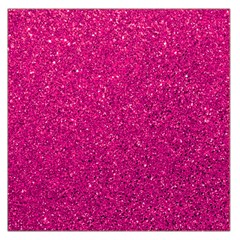 Hot Pink Glitter Large Satin Scarf (Square)