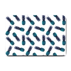 Pinapples Blue Small Doormat  by snowwhitegirl