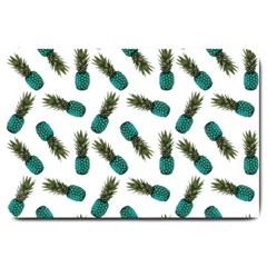 Pinapples Teal Large Doormat  by snowwhitegirl