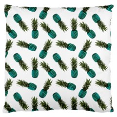 Pinapples Teal Large Cushion Case (one Side) by snowwhitegirl