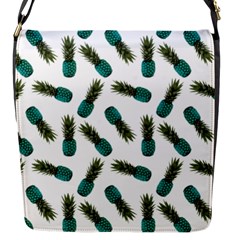 Pinapples Teal Flap Closure Messenger Bag (s) by snowwhitegirl