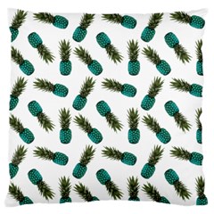 Pinapples Teal Large Flano Cushion Case (two Sides) by snowwhitegirl