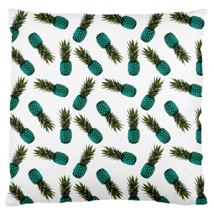 Pinapples Teal Large Flano Cushion Case (Two Sides)