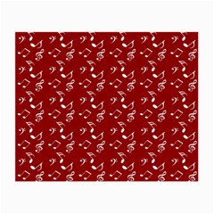 Red White Music Small Glasses Cloth by snowwhitegirl