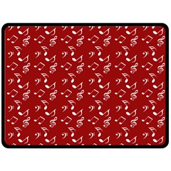 Red White Music Fleece Blanket (large)  by snowwhitegirl