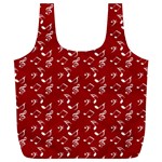 Red White Music Full Print Recycle Bag (XL) Front