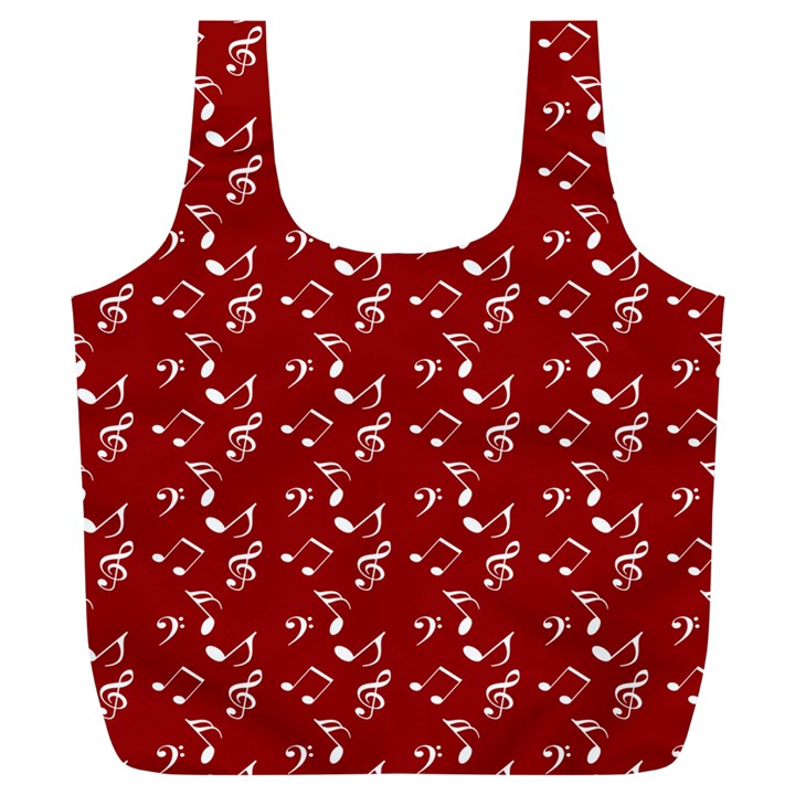 Red White Music Full Print Recycle Bag (XL)