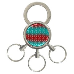 Red Teal Music 3-ring Key Chains by snowwhitegirl