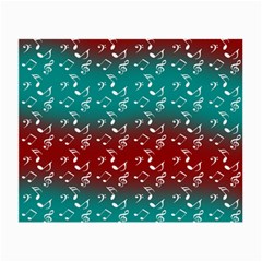 Red Teal Music Small Glasses Cloth (2-side) by snowwhitegirl