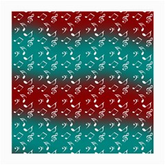 Red Teal Music Medium Glasses Cloth by snowwhitegirl