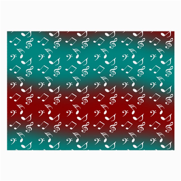 Red Teal Music Large Glasses Cloth (2-Side)