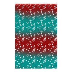 Red Teal Music Shower Curtain 48  X 72  (small)  by snowwhitegirl