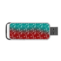 Red Teal Music Portable Usb Flash (one Side) by snowwhitegirl