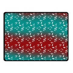 Red Teal Music Double Sided Fleece Blanket (small)  by snowwhitegirl