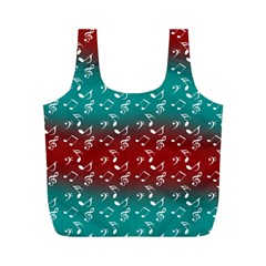 Red Teal Music Full Print Recycle Bag (m) by snowwhitegirl