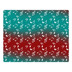 Red Teal Music Double Sided Flano Blanket (large)  by snowwhitegirl