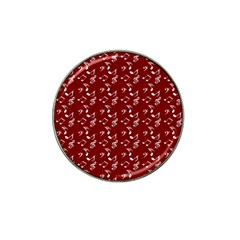 Burgundy Music Hat Clip Ball Marker by snowwhitegirl