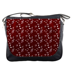 Burgundy Music Messenger Bag by snowwhitegirl