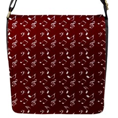 Burgundy Music Flap Closure Messenger Bag (s) by snowwhitegirl