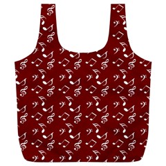 Burgundy Music Full Print Recycle Bag (xl) by snowwhitegirl