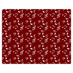 Burgundy Music Double Sided Flano Blanket (medium)  by snowwhitegirl