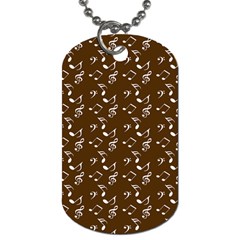 Brown Music Dog Tag (one Side) by snowwhitegirl