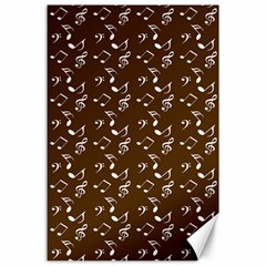 Brown Music Canvas 24  X 36  by snowwhitegirl