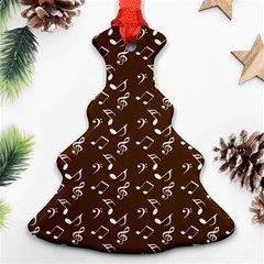 Brown Music Christmas Tree Ornament (two Sides) by snowwhitegirl