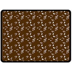 Brown Music Double Sided Fleece Blanket (large)  by snowwhitegirl