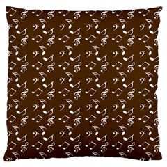 Brown Music Standard Flano Cushion Case (one Side) by snowwhitegirl