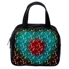 Teal Music Heart Music Classic Handbag (one Side) by snowwhitegirl