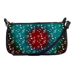 Teal Music Heart Music Shoulder Clutch Bag by snowwhitegirl