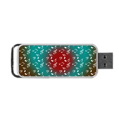 Teal Music Heart Music Portable Usb Flash (one Side) by snowwhitegirl